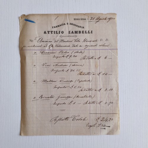 1900 attilio zambelli farmacia - attilio,