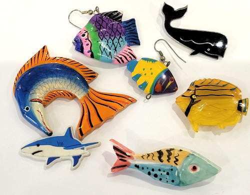 Vintage lotto tropicale pesce - lotto,