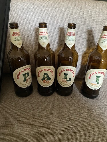 Bottiglie vuote birra moretti - bottiglie,
