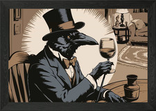 Corvo gentiluomo con cornice