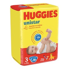 Huggies unistar base 3 pannolino da 18 pezzi