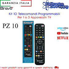 Kit 10 Telecomandi Programmabili Per 1 o 3 Apparecchi TV