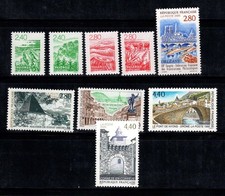 Francia 1995 Yv. 2949-2957 Nuovo ** 100% paesaggi, turismo, monumenti