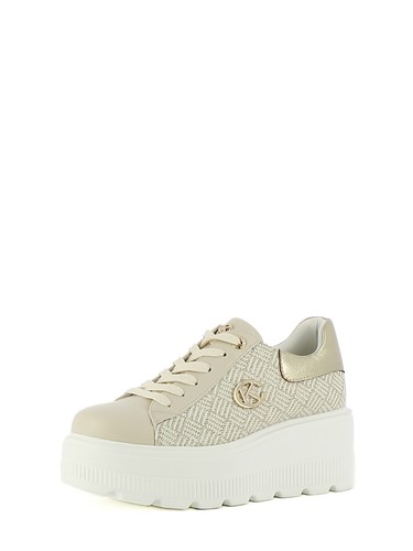 Sneakers stringate donna beige