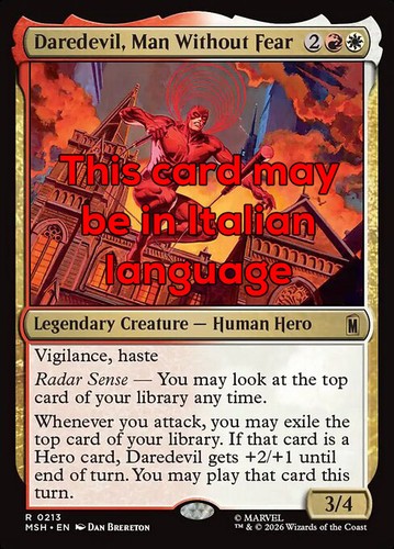 Mtg daredevil man without - mtg,