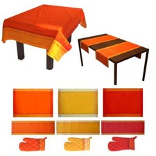 Tovaglia 100% cotone 140x180, 140x240, runner cm 40x130, guanto mod. VANILLA