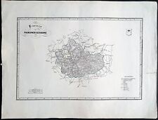 stampa antica mappa carta geografica RARA Filippo Cirelli Molise principato 1857