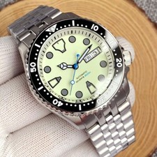 Orologio Automatico Subacqueo Quadrante Lume SKX NH36 Calendario Data Impermeabile Bracciale Acciaio
