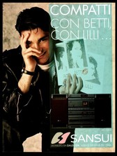 PUBBLICITÀ SANSUI MC‑1000 VINTAGE HI-FI 1991 ADVERT / WERBUNG / PUBLICITÉ POSTER