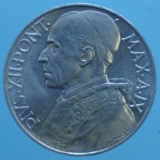 PIO XII 10 LIRE 1947 ROMA ALLUMINIO COIN FDC CURRENCY NUMISMATICA MONETE 