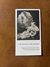 SANTINO HOLY CARD IL RISVEGLIO DI GESÙ BAMBINO 