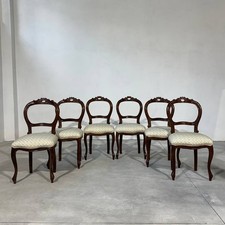 Antico set di sei sedie da