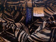 Camicia Uomo H&M Divided Tg L Nera Stampa Foglia Beige (G-180/108A) Manica Corta