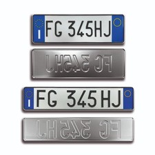 REPLICA COPPIA DI TARGHE AUTO ITALIANA RILIEVO ART.102 D.LGS285/92