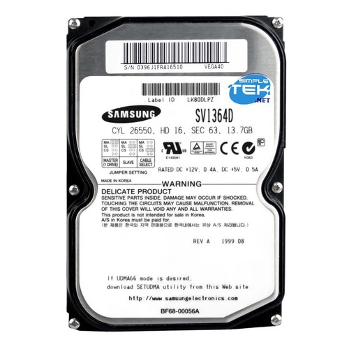 Samsung sv1363d hdd 6gb - sv1363d,