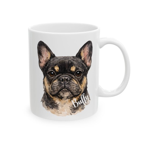Tazza cane acquerello bulldog - cane,