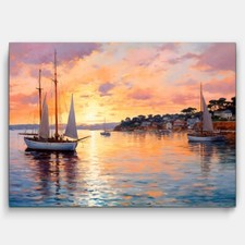 Quadro su tela barche a vela