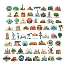 Kit travel stickers - of,