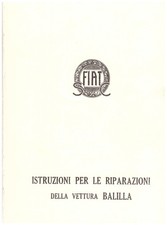 FIAT Balilla – MANUALE