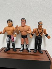 Set 3 Figurine Pro Wrestling Inoki Muto Chono Taglia Grande Usate