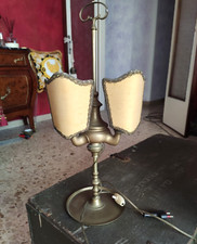 Lampada fiorentina lucerna a tre luci in ottone elettrificata Italia anni '40