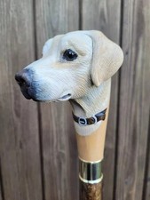 Hand-Carved Labrador Dog Head