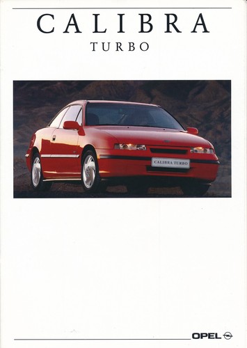 Brochure opel calibra turbo - brochure,
