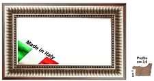 Cornice in legno argento invecchiato classico per foto,stampe,poster  Spess. 3,4