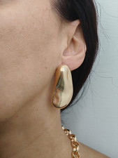 Orecchini donna oro pepita a