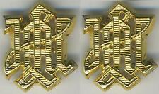 COPPIA FREGI PER MOSTRINE LEIBSTANDARTE SECONDA GUERRA MONDIALE GERMANIA MOD.ORO