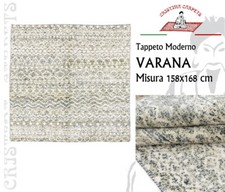 Tappeto Persiano Moderno Quadrato Annodato a mano VARANA 158x168cm 100% Lana