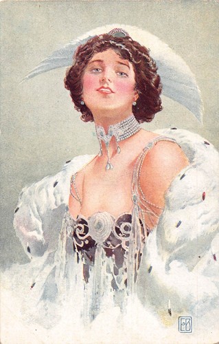 Glamour fashion lady - fashion, elegante