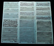 TRASFERIBILI LETRASET***** LETTERE SPECIALI*** TRASFERELLI scegli font e misura.