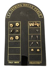 7 PAIA ORECCHINI FIORE FIOCCO DELFINO PALLA BIGIOTTERIA VINTAGE ANNI 70-90