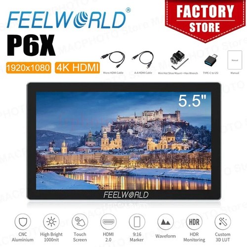 Feelworld p6x monitor campo - feelworld,