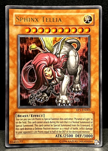 Yugioh tcg sfinge teleia - yugioh,