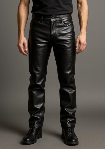 Pantaloni biker uomo - , pelle
