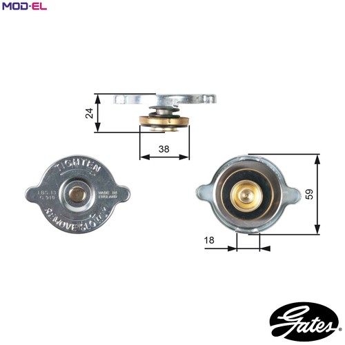 Tappo radiatore rc115 per fiat - per,