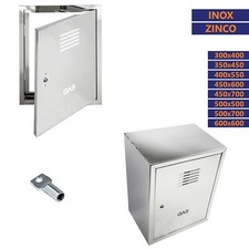 Cassetta Contatore Gas Sportello Acciaio Inox Portello Zincato Varie Misure