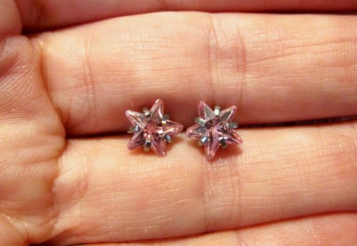 Orecchino stella rosa mm - orecchino, 8