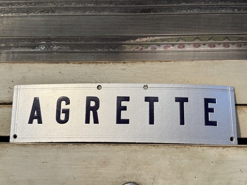 Rara targa agrette anni 50 - anni, 40/50