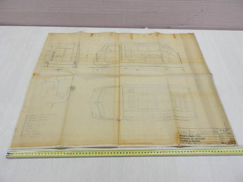 Disegno tecnico originale 1947 - disegno,