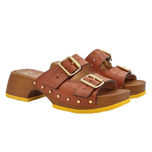 Zoccoli donna pelle cuoio - zoccoli,
