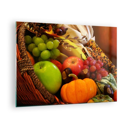 Quadro vetro 70x50cm cesto - su,