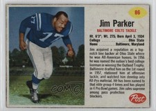1962 Post Jim Parker #86 HOF