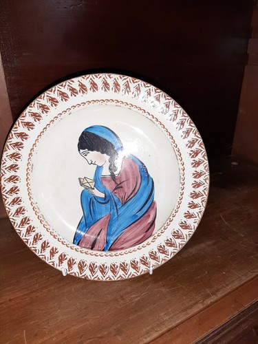 Piatto ceramica antico - , con