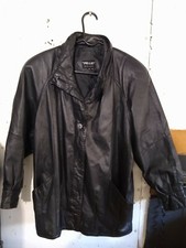 Womens Pelle New York Milano Black Leather Jacket Size S