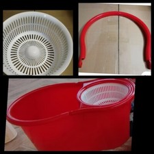 Rotomop Ricambio Secchio Cestello Manico Rosso (No Pedale No Bastone No Testina)