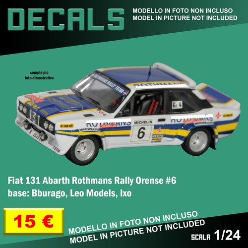 Decals repro fiat 131 abarth - repro,