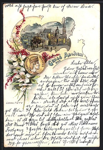 Litografia aquisgrana parte - litografia, aquisgrana,